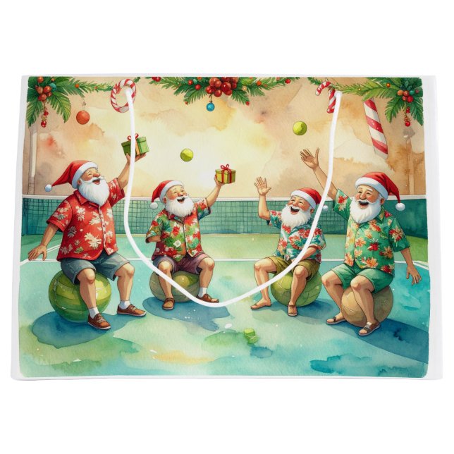 Bolsa De Regalo Grande Tennis Christmas with Santa Claus  (Anverso)