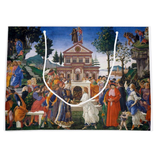 Bolsa De Regalo Grande Tentaciones de Cristo, Sandro Botticelli (Anverso)