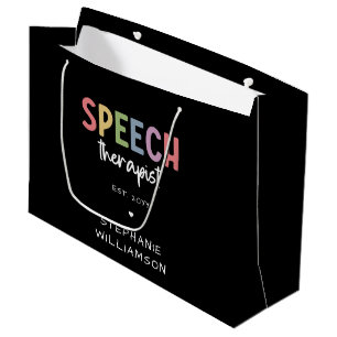 Bolsa De Regalo Grande Terapia del habla del patólogo del personalizado S