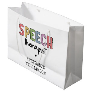 Bolsa De Regalo Grande Terapia del habla del patólogo del personalizado S