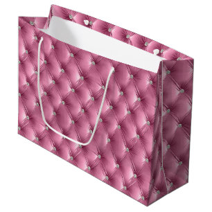 Bolsa De Regalo Grande Terciopelo Faux de la Moda Rosa suave y cálida