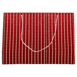 Bolsa De Regalo Grande Terciopelo Rojo y Blanco