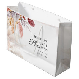 Bolsa De Regalo Grande Terracota de hierba de Baby Shower Pampas