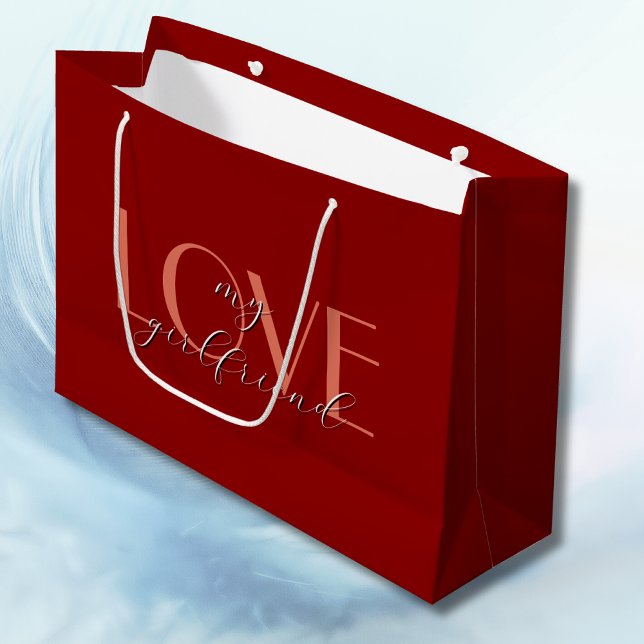 Bolsa De Regalo Grande Terracotta Elegante AMOR Terciopelo Rojo Valentine (Subido por el creador)