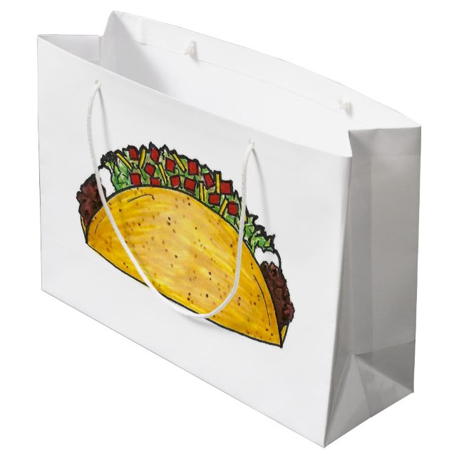 Bolsa De Regalo Grande Tex Tex Texas Taco Print (Angulo reverso)