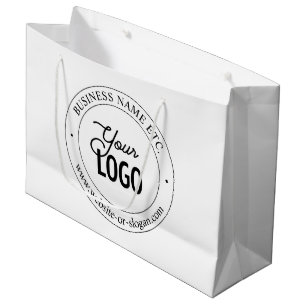 Bolsa De Regalo Grande Texto de Personalizable y sustitución de logotipos