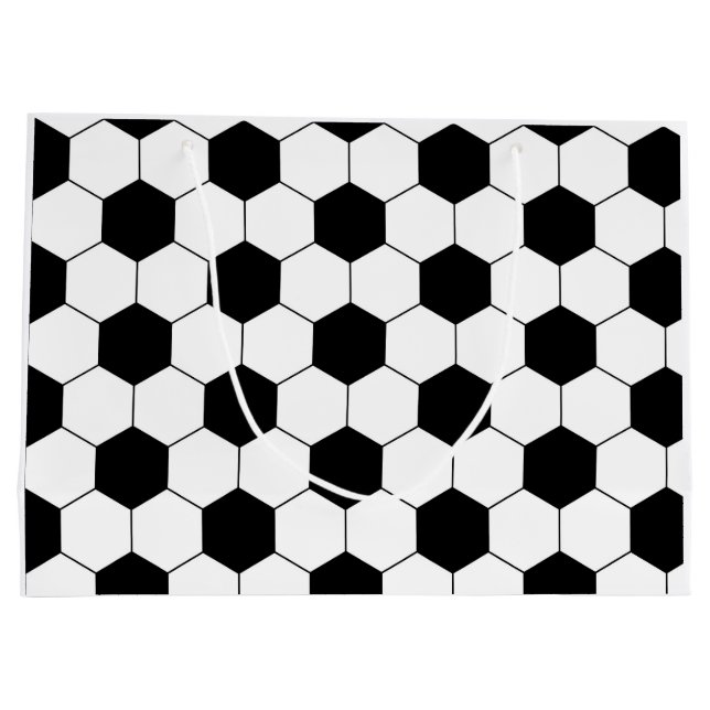 Bolsa De Regalo Grande Textura de la bola del fútbol del fútbol (Reverso)