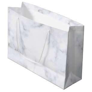 Bolsa De Regalo Grande Textura de mármol gris de imitación