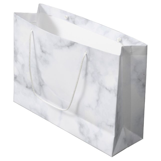 Bolsa De Regalo Grande Textura de mármol gris de imitación (Angulo Anverso)