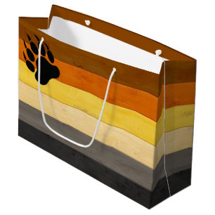 Bolsa De Regalo Grande textura de suelo de madera de la bandera del orgul