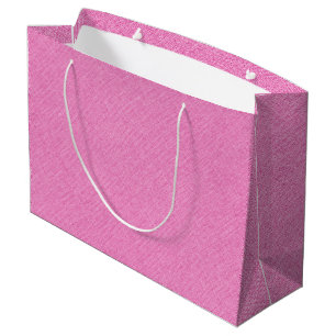 Bolsa De Regalo Grande Textura rosa de lino fino