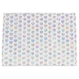 Bolsa De Regalo Grande Thank you in 44langs as heart shaped DC pattern