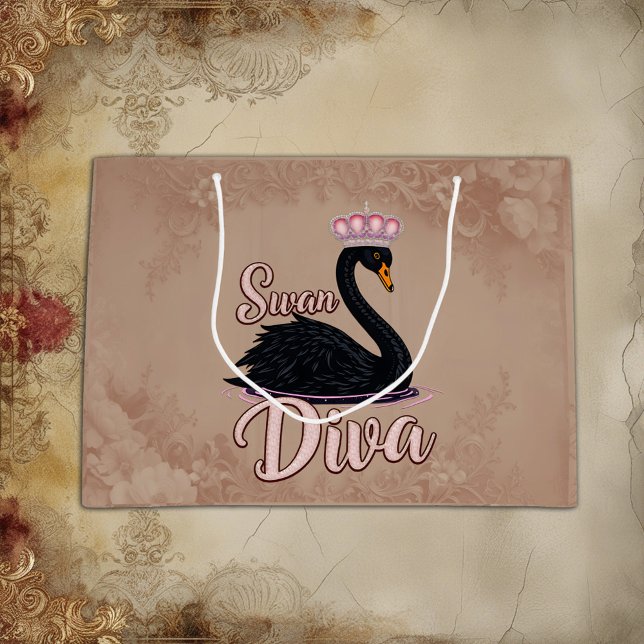 Bolsa De Regalo Grande The black swan, queen of the water.  (Subido por el creador)