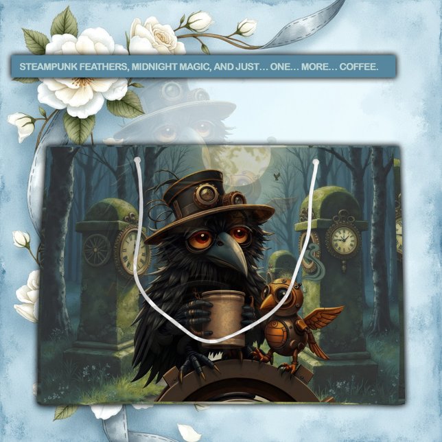 Bolsa De Regalo Grande The raven powered by Coffee (Subido por el creador)