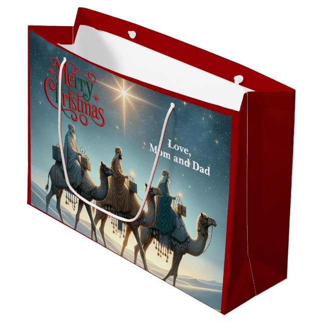 Bolsa De Regalo Grande Three Wise Men Christmas (Angulo Anverso)