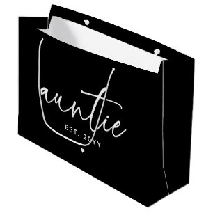 Bolsa De Regalo Grande Tía Nueva Tía Establecida Elegante