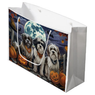 Bolsa De Regalo Grande Tibetan Terrier Halloween Espeluznante