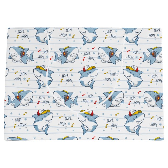 Bolsa De Regalo Grande Tiburón lindo (Anverso)