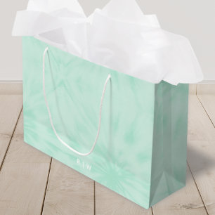 Bolsa De Regalo Grande Tie Dye   Monograma verde de la Casa de la Moneda