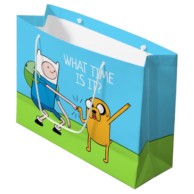 Bolsa De Regalo Grande Tiempo de aventura | Finn & Jake Fist Bump (Angulo Anverso)