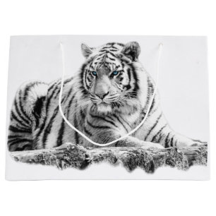 Bolsa De Regalo Grande Tigre blanco bengalí