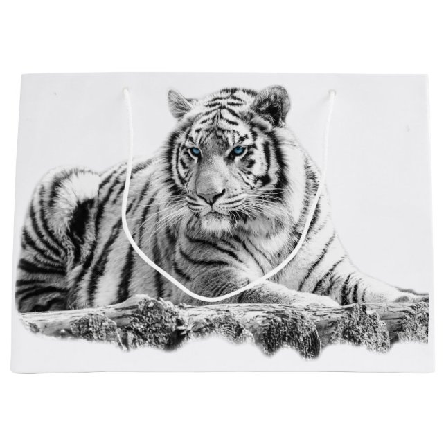 Bolsa De Regalo Grande Tigre blanco bengalí (Anverso)