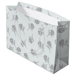 Bolsa De Regalo Grande Timeless Botanical Bloom Soft Grey