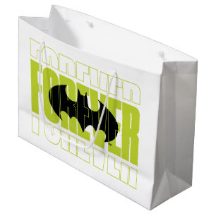 Bolsa De Regalo Grande Tipografía símbolo gráfico de Batman para siempre