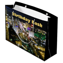 Bolsa De Regalo Grande Tira del golpe del cumpleaños de Las Vegas