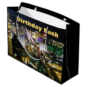 Bolsa De Regalo Grande Tira del golpe del cumpleaños de Las Vegas