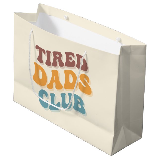 Bolsa De Regalo Grande Tired Dads Club Funny (Angulo Anverso)