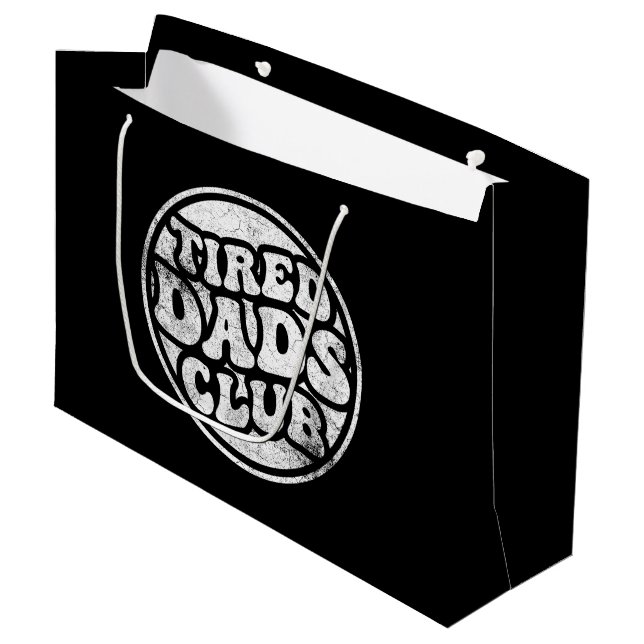 Bolsa De Regalo Grande Tired Dads Club Funny (Angulo Anverso)