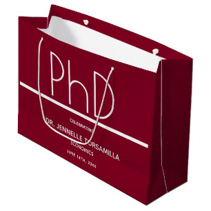 Bolsa De Regalo Grande Título de doctorado Partido de Graduación de Bor
