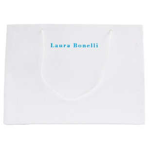 Bolsa De Regalo Grande Título de nombre simple moderno profesional minima