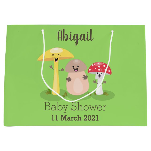 Bolsa De Regalo Grande Toadstool de hongos de hongo de kawaii (Anverso)