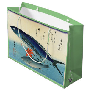 Bolsa De Regalo Grande Tobiuo e Ishimochi - Colorida impresión japonesa d