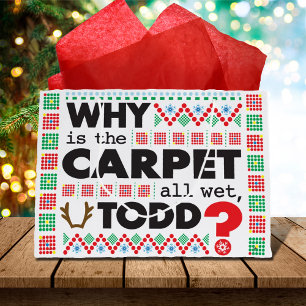 Bolsa De Regalo Grande Todd Margo Carpet Funny Red Ugly Navidades Sweater