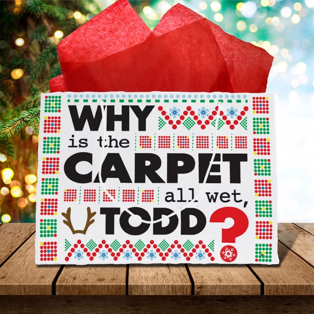 Bolsa De Regalo Grande Todd Margo Carpet Funny Red Ugly Navidades Sweater (Subido por el creador)