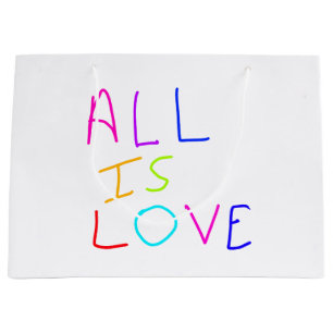 Bolsa De Regalo Grande Todo es amor arcoíris orgullo colorido LGBTQ gay j