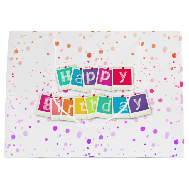 Bolsa De Regalo Grande Todo propiedad al cumpleaños (Anverso)