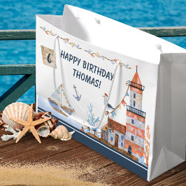 Bolsa De Regalo Grande Todos los niños acuáticos de Ocean Watercolor a bo