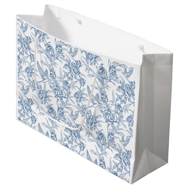 Bolsa De Regalo Grande Toile Francés Azul (Angulo Anverso)