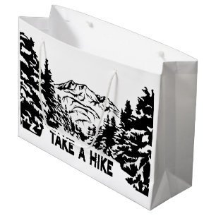 Bolsa De Regalo Grande Toma una cita de Hike en el paisaje de montaña mon