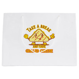 Bolsa De Regalo Grande Tomar un descanso y pedir queso a la parrilla