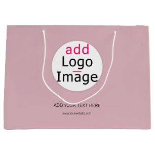 Bolsa De Regalo Grande Tono Rosa Polvoriento Empresarial Personalizable P