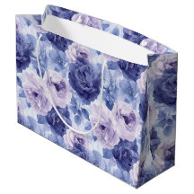Tonos Azules de Escala Media Floral Botánico Abstr