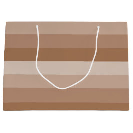 Bolsa De Regalo Grande Tonos de rayas marrones