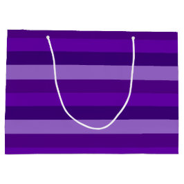 Bolsa De Regalo Grande Tonos de rayas púrpura