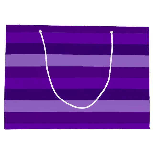Bolsa De Regalo Grande Tonos de rayas púrpura (Reverso)