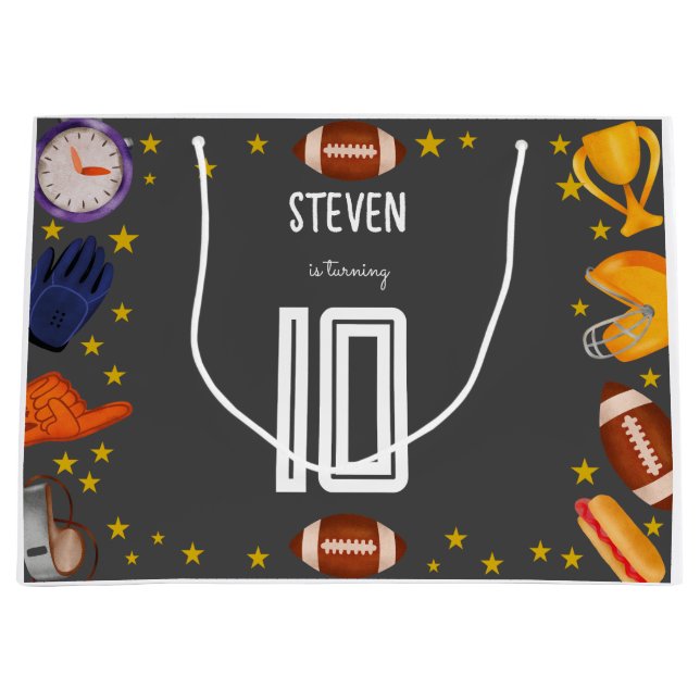 Bolsa De Regalo Grande Torneo de fútbol americano (Anverso)